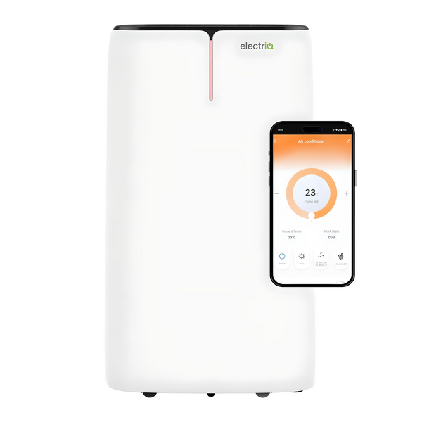 EcoSilent 14000 BTU Smart Portable Air Conditioner with Air Purifier and Heat Pump