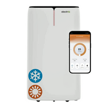 EcoSilent 14000 BTU Smart Portable Air Conditioner with Air Purifier and Heat Pump