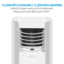 electriQ 12000 BTU Smart Portable Air Conditioner with Heat Pump