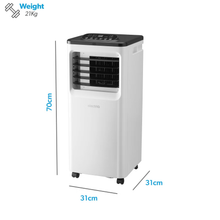 Electric Slimline 7000 BTU Portable Air Conditioner